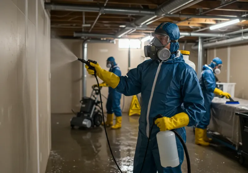 Basement Sanitization and Antimicrobial Treatment process in East Glenville, NY